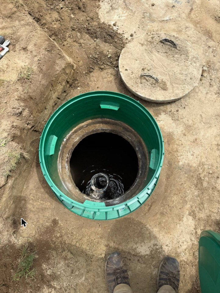 Septic and well tank riser installation